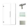 Samuel Müeller SMEHTB45277610C-BK-BS Ethan 45-in W x 76-in H Hinged Shower Door in Brushed Stainless with Clear Glass