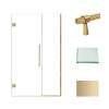 Samuel Müeller SMEHTB45277610C-BK-CB Ethan 45-in W x 76-in H Hinged Shower Door in Champagne Bronze with Clear Glass