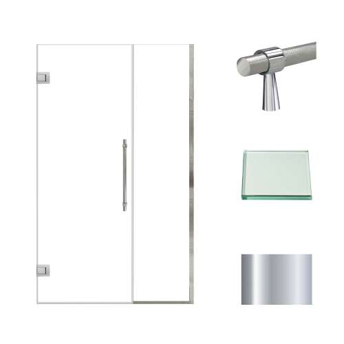 Samuel Müeller SMEHTB455277610C-BK-PC Ethan 45.5-in W x 76-in H Hinged Shower Door in Polished Chrome with Clear Glass