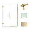 Samuel Müeller SMEHTB48247610C-BK-CB Ethan 48-in W x 76-in H Hinged Shower Door in Champagne Bronze with Clear Glass