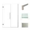 Samuel Müeller SMEHTB48247610C-T-BS Ethan 48-in W x 76-in H Hinged Shower Door in Brushed Stainless with Clear Glass