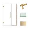 Samuel Müeller SMEHTB48307610C-BK-CB Ethan 48-in W x 76-in H Hinged Shower Door in Champagne Bronze with Clear Glass