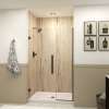 Samuel Müeller SMEHTB48307610C-T-MB Ethan 48-in W x 76-in H Hinged Shower Door in Matte Black with Clear Glass