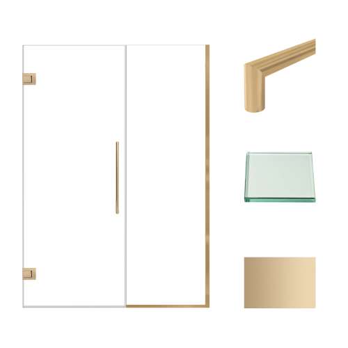 Samuel Müeller SMEHTB52287610C-T-CB Ethan 52-in W x 76-in H Hinged Shower Door in Champagne Bronze with Clear Glass