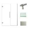 Samuel Müeller SMEHTB525287610C-BK-BS Ethan 52.5-in W x 76-in H Hinged Shower Door in Brushed Stainless with Clear Glass