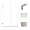 Samuel Müeller SMEHTB525287610C-T-BS Ethan 52.5-in W x 76-in H Hinged Shower Door in Brushed Stainless with Clear Glass