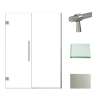 Samuel Müeller SMEHTB54247610C-BK-BS Ethan 54-in W x 76-in H Hinged Shower Door in Brushed Stainless with Clear Glass