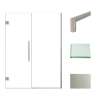 Samuel Müeller SMEHTB54247610C-T-BS Ethan 54-in W x 76-in H Hinged Shower Door in Brushed Stainless with Clear Glass