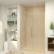 Samuel Müeller SMEHTB53297610C-BK-CB Ethan 53-in W x 76-in H Hinged Shower Door in Champagne Bronze with Clear Glass