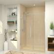 Samuel Müeller SMEHTB53297610C-T-BS Ethan 53-in W x 76-in H Hinged Shower Door in Brushed Stainless with Clear Glass