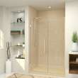 Samuel Müeller SMEHTB53297610C-T-CB Ethan 53-in W x 76-in H Hinged Shower Door in Champagne Bronze with Clear Glass