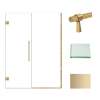 Samuel Müeller SMEHTB545247610C-BK-CB Ethan 54.5-in W x 76-in H Hinged Shower Door in Champagne Bronze with Clear Glass