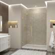 Samuel Müeller SMEHTB54247610C-BK-CB Ethan 54-in W x 76-in H Hinged Shower Door in Champagne Bronze with Clear Glass