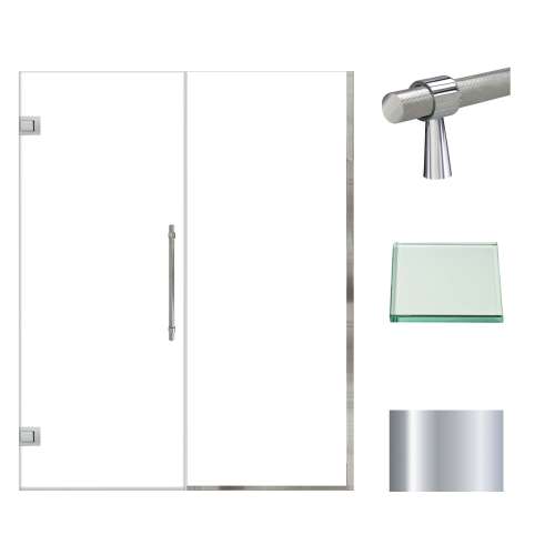 Samuel Müeller SMEHTB58287610C-BK-PC Ethan 58-in W x 76-in H Hinged Shower Door in Polished Chrome with Clear Glass