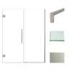 Samuel Müeller SMEHTB585287610C-T-BS Ethan 58.5-in W x 76-in H Hinged Shower Door in Brushed Stainless with Clear Glass