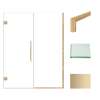 Samuel Müeller SMEHTB595297610C-T-CB Ethan 59.5-in W x 76-in H Hinged Shower Door in Champagne Bronze with Clear Glass