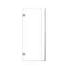 Ethan 32-in W x 76-in H Hinged Shower Door in Brushed Stainless with Clear Glass, SMEHTC-32267610C-BS