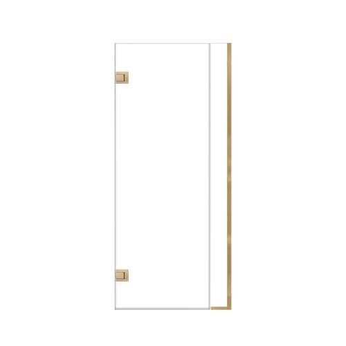 Ethan 32-in W x 76-in H Hinged Shower Door in Champagne Bronze with Clear Glass, SMEHTC-32267610C-CB