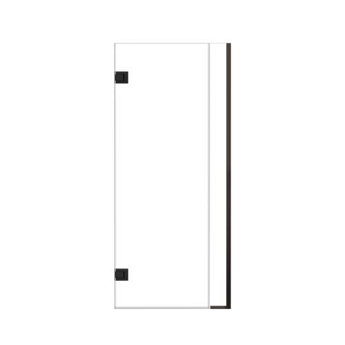 Ethan 32-in W x 76-in H Hinged Shower Door in Matte Black with Clear Glass, SMEHTC-32267610C-MB