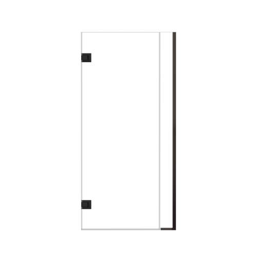 Ethan 36-in W x 76-in H Hinged Shower Door in Matte Black with Clear Glass, SMEHTC-36307610C-MB
