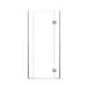 Ethan 36.5-in W x 76-in H Hinged Shower Door in Brushed Stainless with Clear Glass, SMEHTD-365247610C-BS