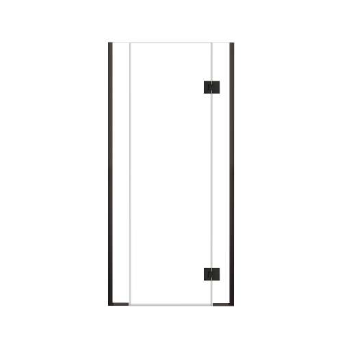 Ethan 40-in W x 76-in H Hinged Shower Door in Matte Black with Clear Glass, SMEHTD-40287610C-MB