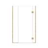 Ethan 42.5-in W x 76-in H Hinged Shower Door in Champagne Bronze with Clear Glass, SMEHTD-425307610C-CB