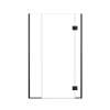Ethan 42.5-in W x 76-in H Hinged Shower Door in Matte Black with Clear Glass, SMEHTD-425307610C-MB