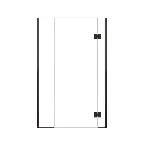 Ethan 42.5-in W x 76-in H Hinged Shower Door in Matte Black with Clear Glass, SMEHTD-425307610C-MB