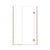 Ethan 47-in W x 76-in H Hinged Shower Door in Champagne Bronze with Clear Glass, SMEHTD-47297610C-CB