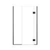 Ethan 47-in W x 76-in H Hinged Shower Door in Matte Black with Clear Glass, SMEHTD-47297610C-MB