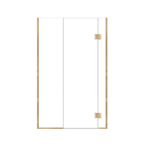 Ethan 50.5-in W x 76-in H Hinged Shower Door in Champagne Bronze with Clear Glass, SMEHTD-505267610C-CB