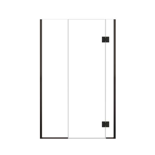 Ethan 50.5-in W x 76-in H Hinged Shower Door in Matte Black with Clear Glass, SMEHTD-505267610C-MB