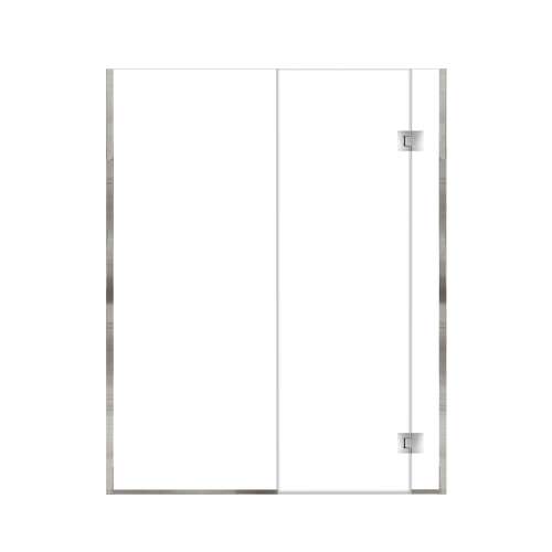 Ethan 54-in W x 76-in H Hinged Shower Door in Polished Chrome with Clear Glass, SMEHTD-54247610C-PC