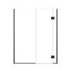 Ethan 56.5-in W x 76-in H Hinged Shower Door in Matte Black with Clear Glass, SMEHTD-565267610C-MB