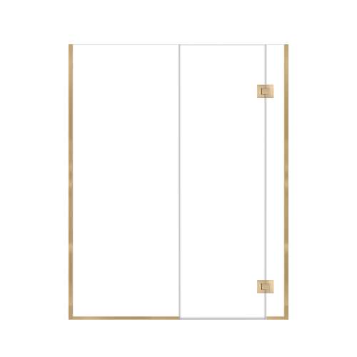 Ethan 60.5-in W x 76-in H Hinged Shower Door in Champagne Bronze with Clear Glass, SMEHTD-605247610C-CB
