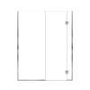 Ethan 60.5-in W x 76-in H Hinged Shower Door in Polished Chrome with Clear Glass, SMEHTD-605247610C-PC