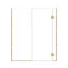 Ethan 63.5-in W x 76-in H Hinged Shower Door in Champagne Bronze with Clear Glass, SMEHTD-635277610C-CB