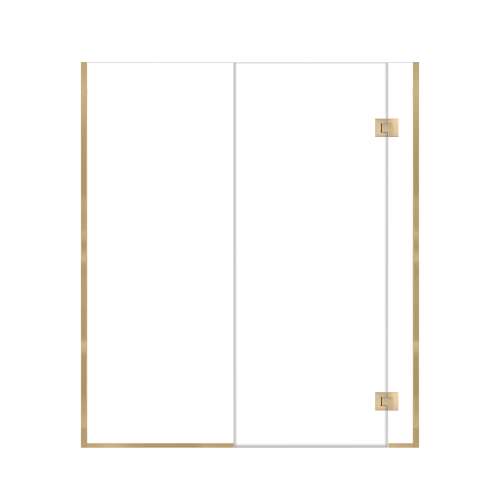 Ethan 64.5-in W x 76-in H Hinged Shower Door in Champagne Bronze with Clear Glass, SMEHTD-645287610C-CB