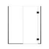 Ethan 64.5-in W x 76-in H Hinged Shower Door in Matte Black with Clear Glass, SMEHTD-645287610C-MB