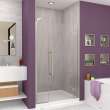Ethan 40-in W x 76-in H Hinged Shower Door in Brushed Stainless with Clear Glass, SMEHTD-40287610C-BS