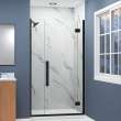 Ethan 47-in W x 76-in H Hinged Shower Door in Matte Black with Clear Glass, SMEHTD-47297610C-MB