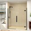 Ethan 64.5-in W x 76-in H Hinged Shower Door in Matte Black with Clear Glass, SMEHTD-645287610C-MB