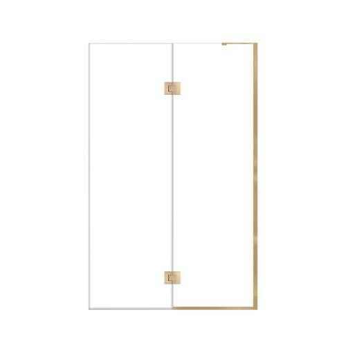 Ethan 48-in W x 76-in H Hinged Shower Door in Champagne Bronze with Clear Glass, SMEHTE-48247610C-CB