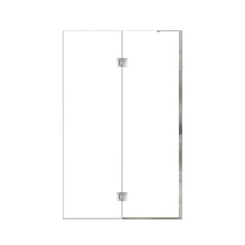 Ethan 48-in W x 76-in H Hinged Shower Door in Polished Chrome with Clear Glass, SMEHTE-48247610C-PC