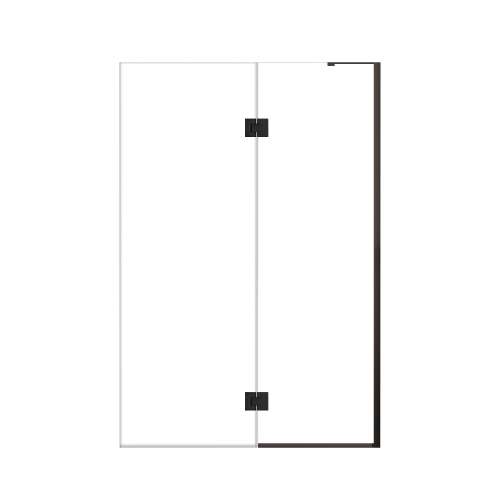 Ethan 50-in W x 76-in H Hinged Shower Door in Matte Black with Clear Glass, SMEHTE-50267610C-MB