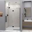 Ethan 50-in W x 76-in H Hinged Shower Door in Matte Black with Clear Glass, SMEHTE-50267610C-MB