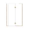 Ethan 54-in W x 76-in H Hinged Shower Door in Champagne Bronze with Clear Glass, SMEHTF-54247610C-CB