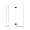 Ethan 55-in W x 76-in H Hinged Shower Door in Matte Black with Clear Glass, SMEHTF-55247610C-MB