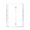 Ethan 55-in W x 76-in H Hinged Shower Door in Polished Chrome with Clear Glass, SMEHTF-55247610C-PC